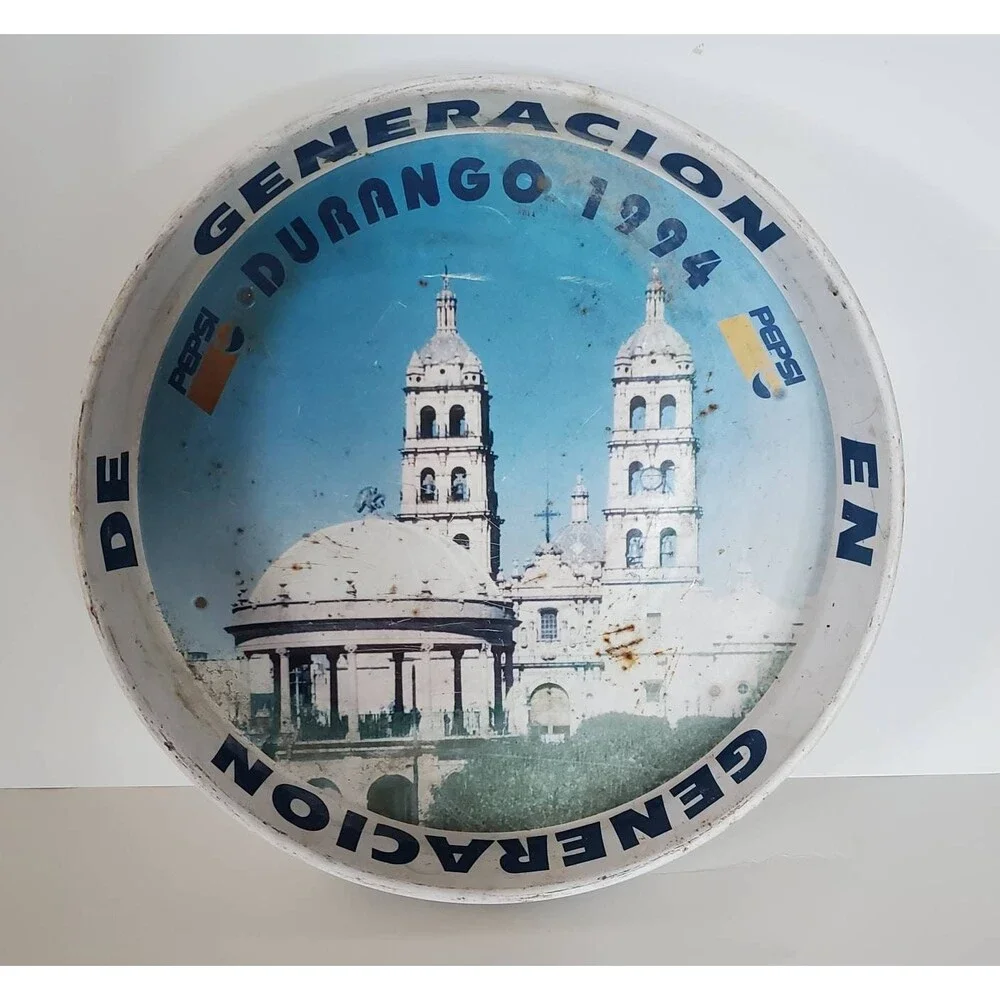 Vintage Pepsi Cola Durango Mexico Serving Metal Tray